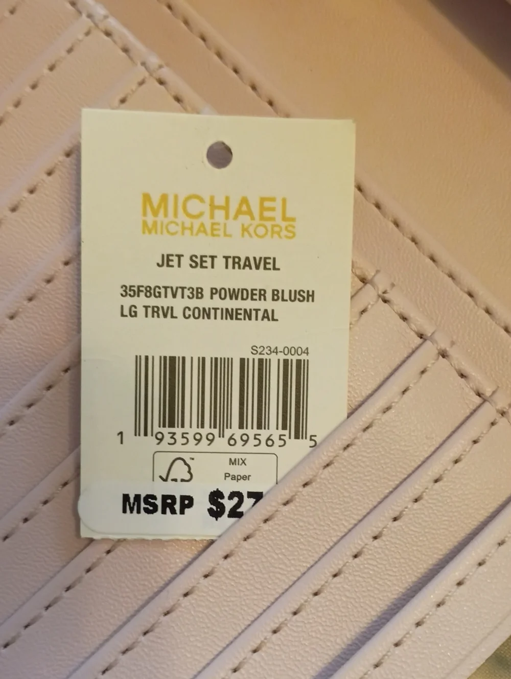 Michael Kors Pink Vanilla Signature Wristlet Wallet
